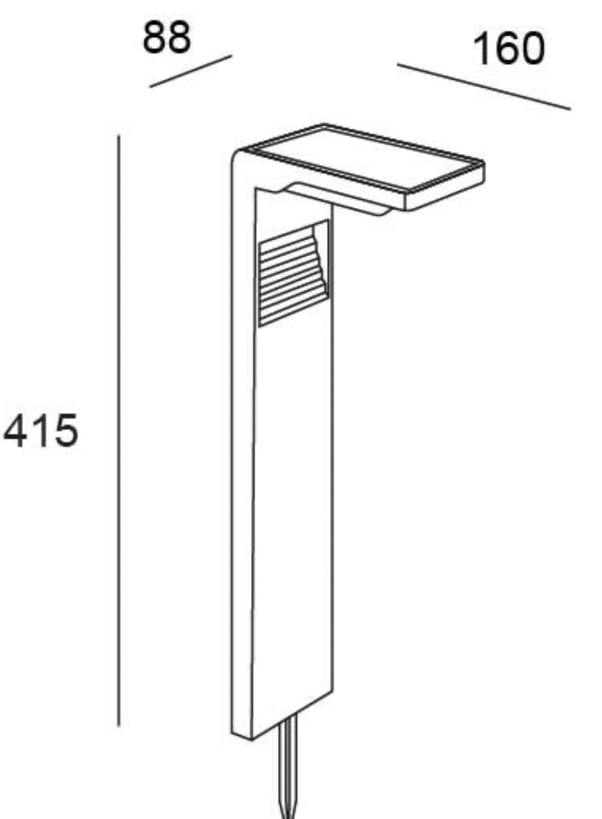 Solar Garden Bollard 210 lm with Motion Sensor CCT IP54