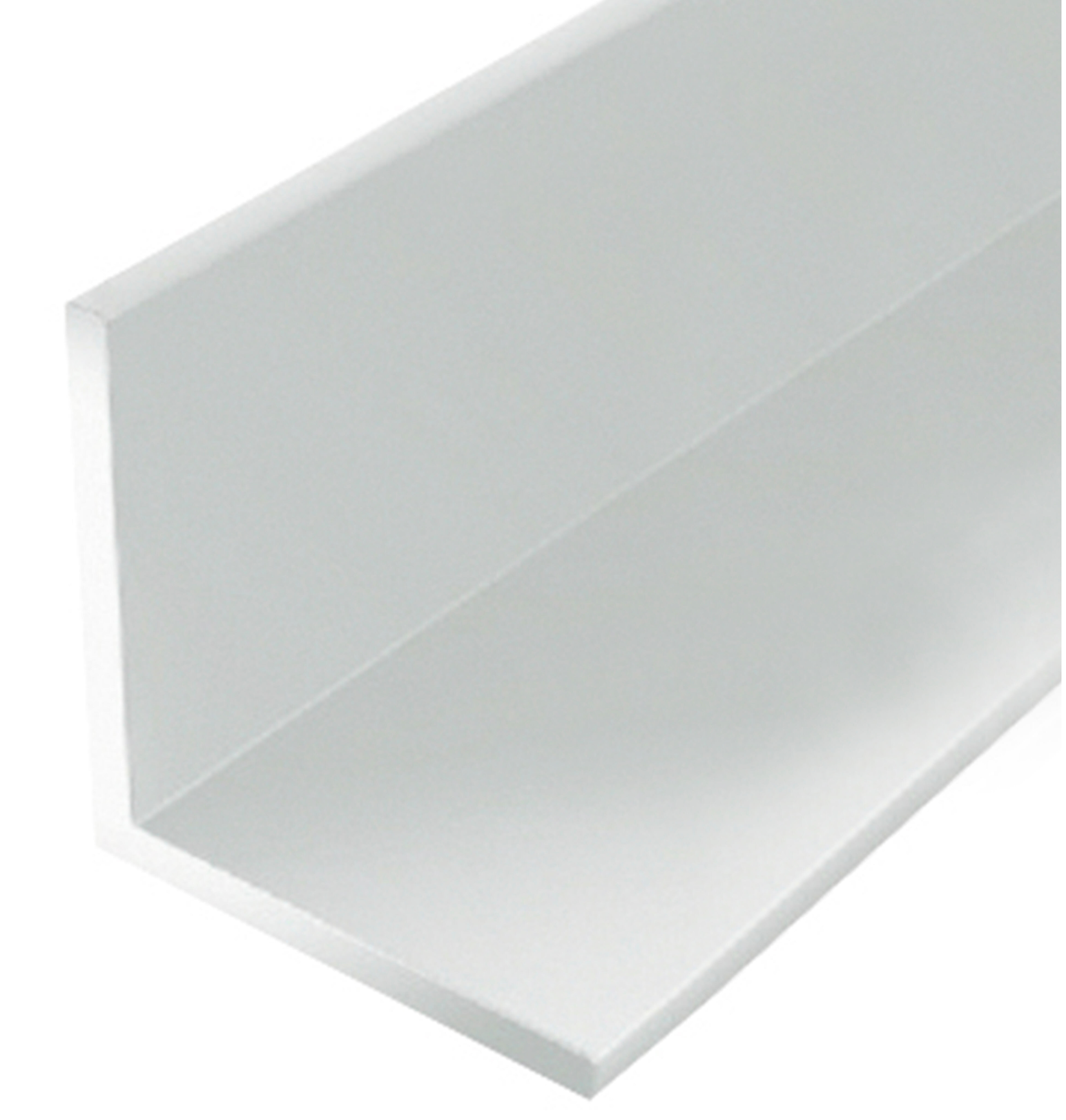 White-Lacquered Aluminium Angle