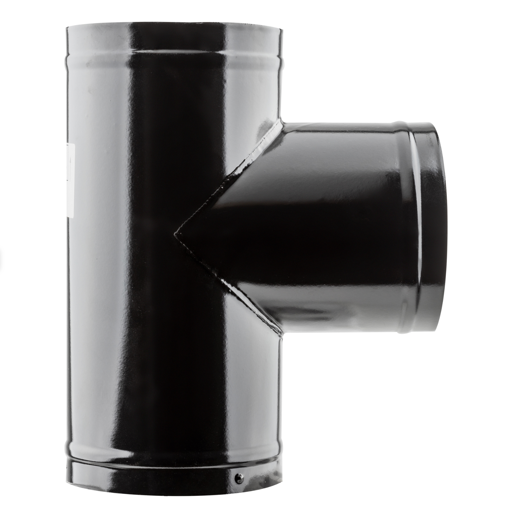Vitrified Tee Connector Ø 150 mm – Black Finish