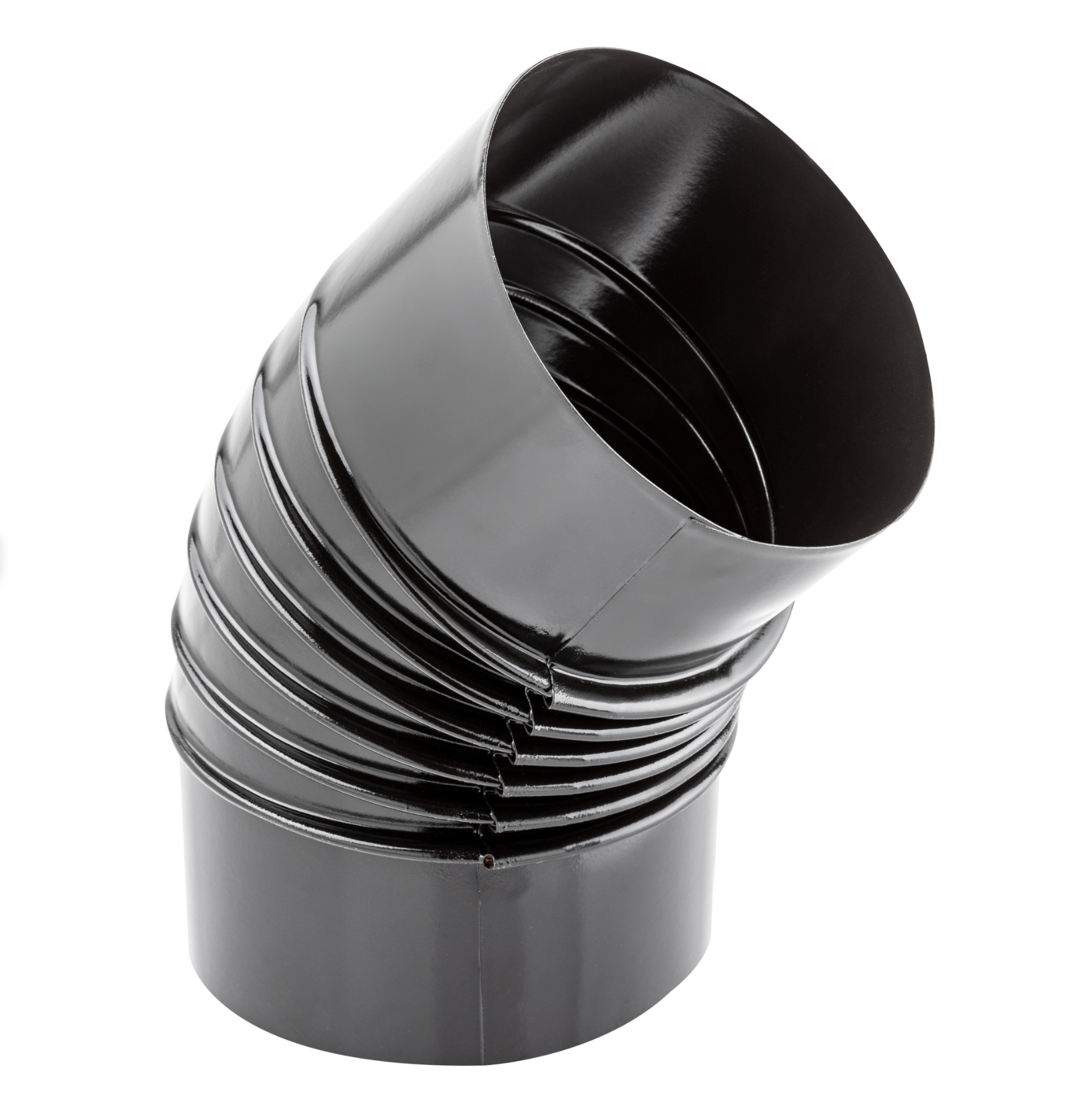 Vitrified 45 Elbow Flue Pipe Ø 150 mm – Black Finish