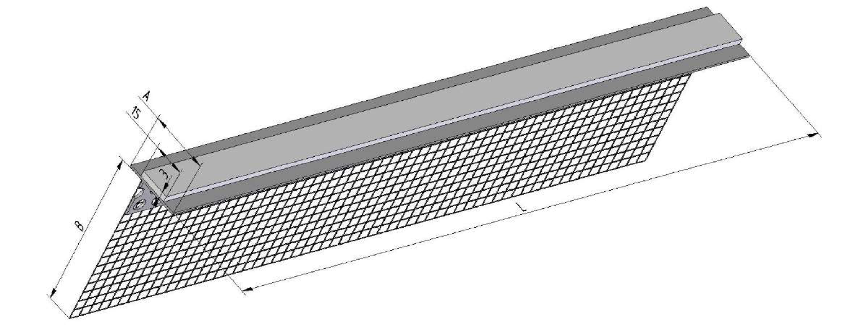 PVC window sill profile