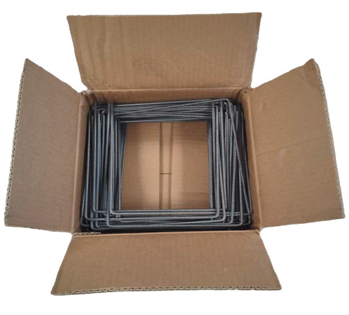 100-unit Corrugated Ground Stakes – 20×20×20 cm × Ø 3.8 mm