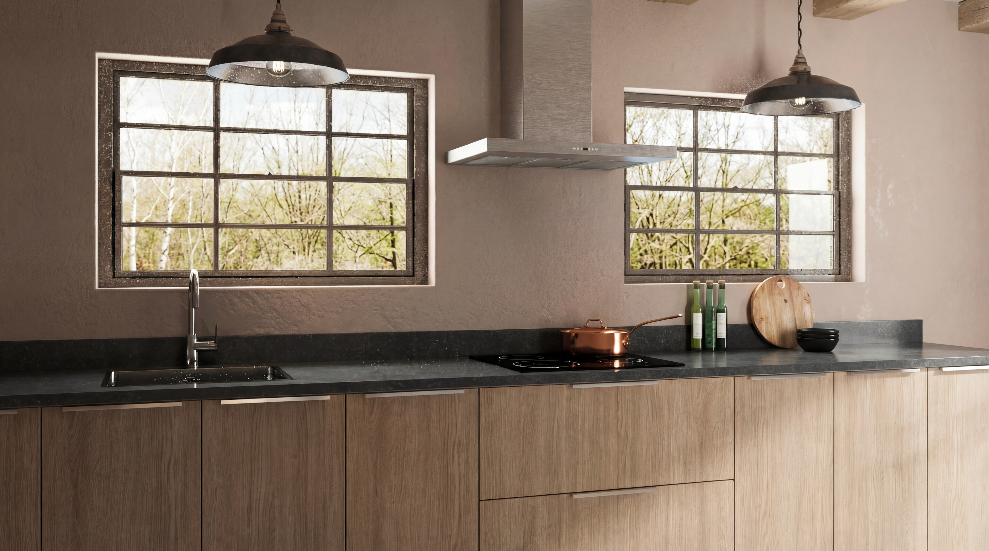Copenhagen Kitchen – Light Oak – 2.60 m – Sustainable Recycled Materials – 15-Year Warranty