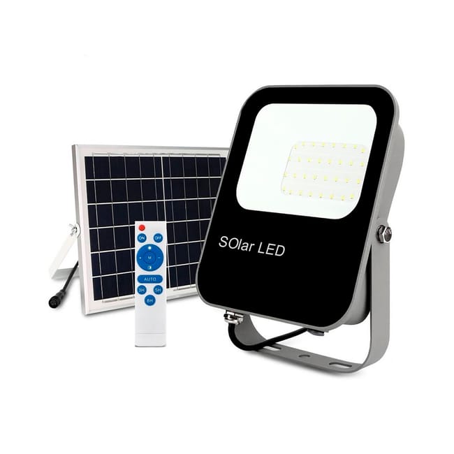 30W solar projector – cool white – with control unit & panel
