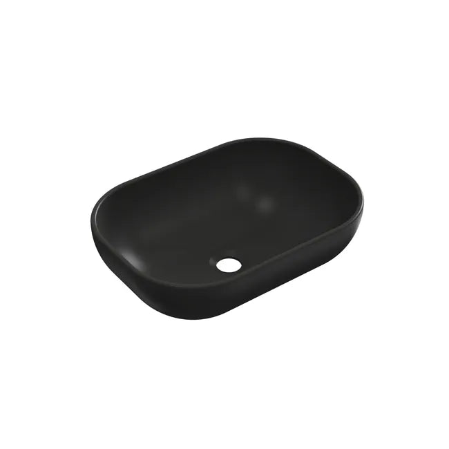 Countertop sink, oval, 46.5×34×12 cm – Matte black