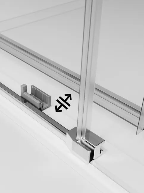 Duschwand Duscholux D0-Pro 140 × 200 cm – Schiebetür – Chrom