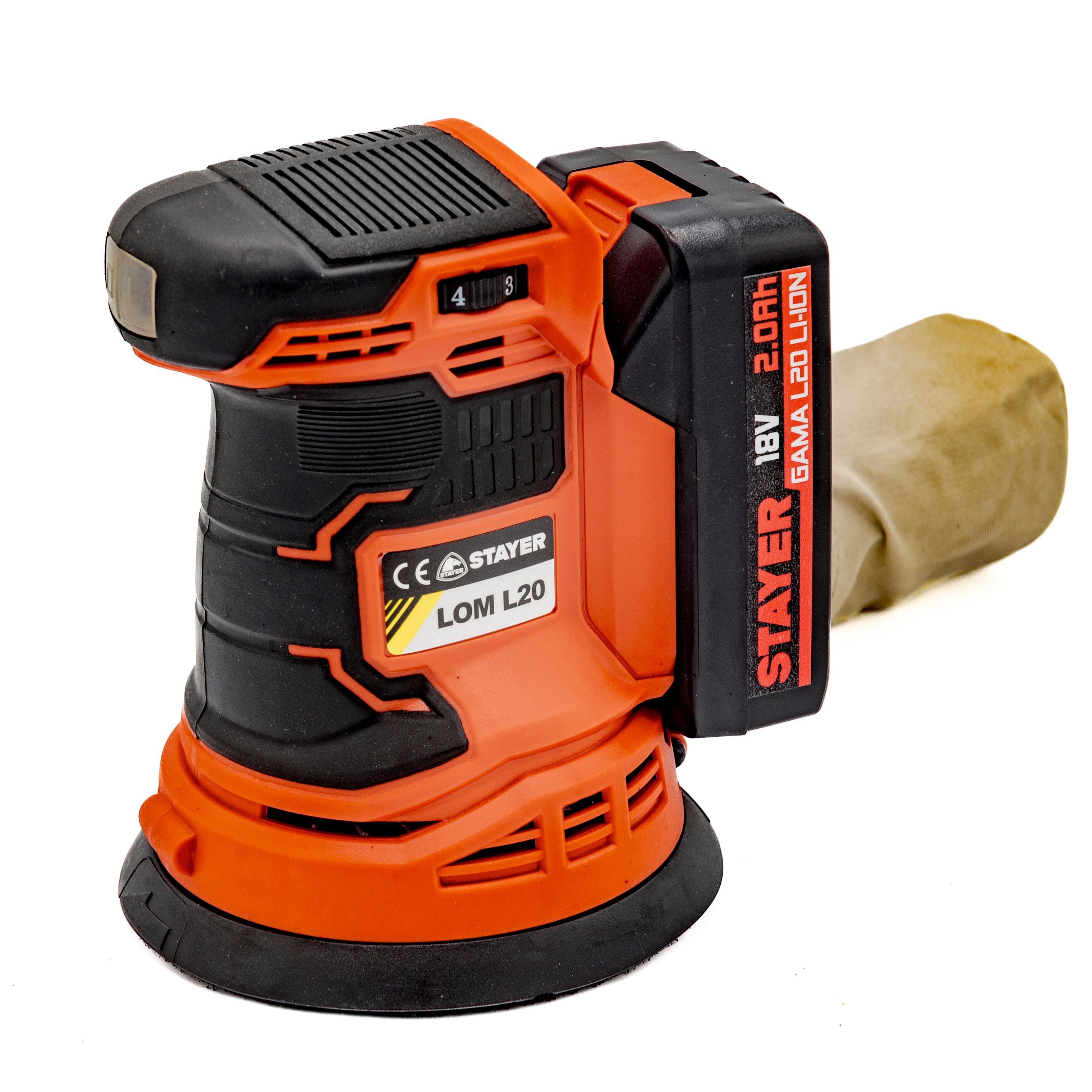 Stayer LOM-L20 18V Cordless Random Orbital Sander