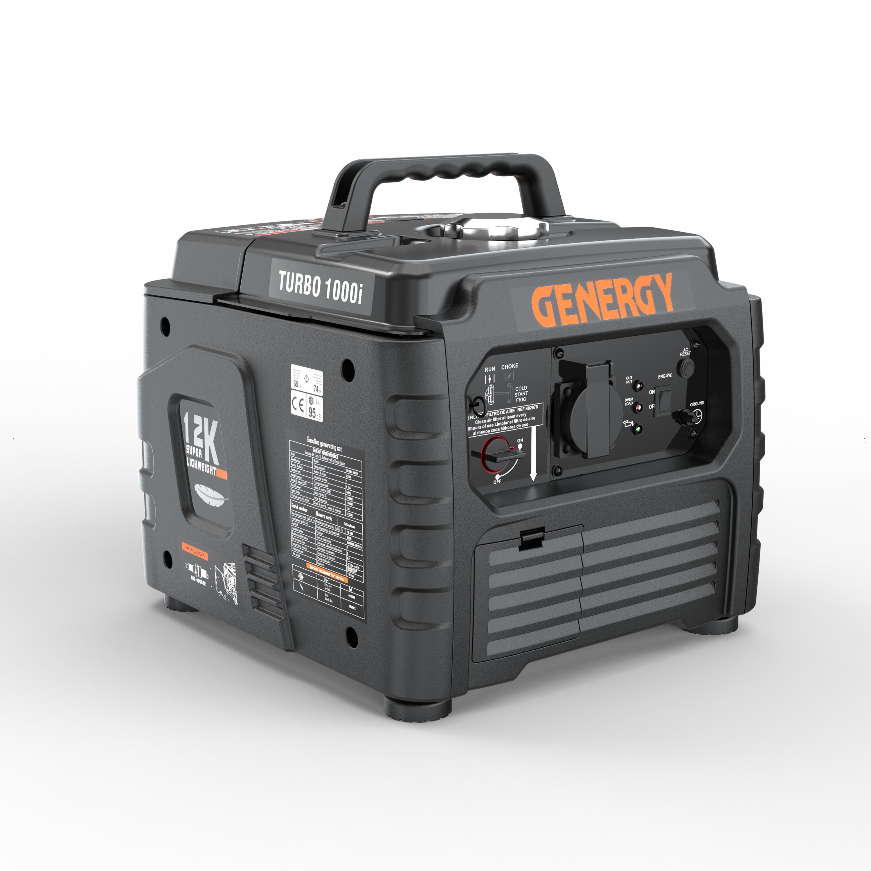 Genergy Turbo 1000i Gasoline Inverter Generator – 1000W