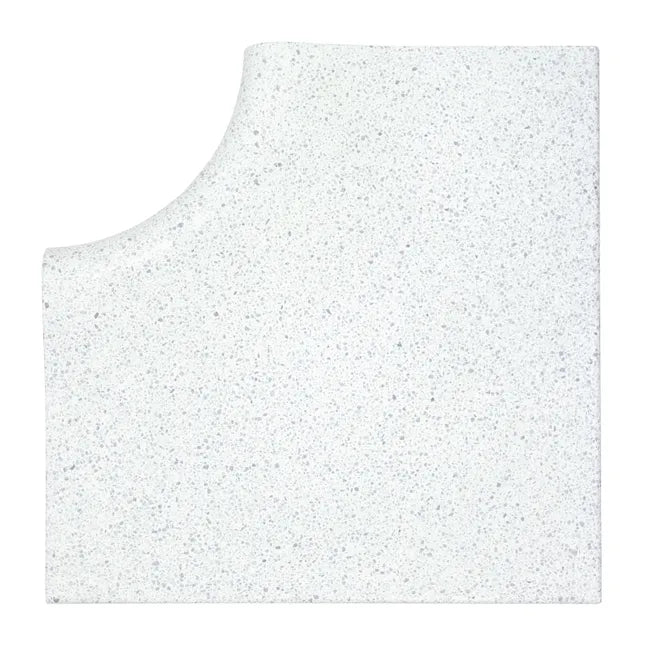 Balearis Blanco ceramic pool corner tile – 35 × 55 cm
