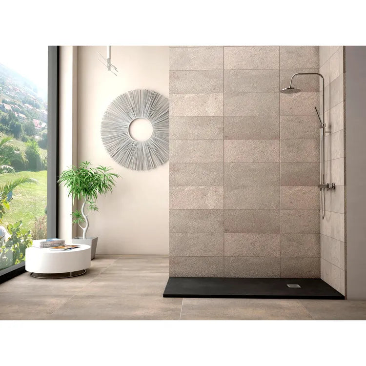 Paris resin shower tray, 80×120 cm – Rectangular – Black