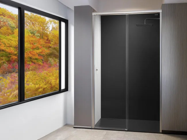 Duscholux D0-Pro shower screen, 140 × 200 cm – sliding door – chrome