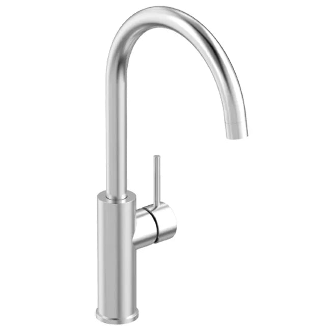 ATLANTIS washbasin faucet – High spout – Metal look –