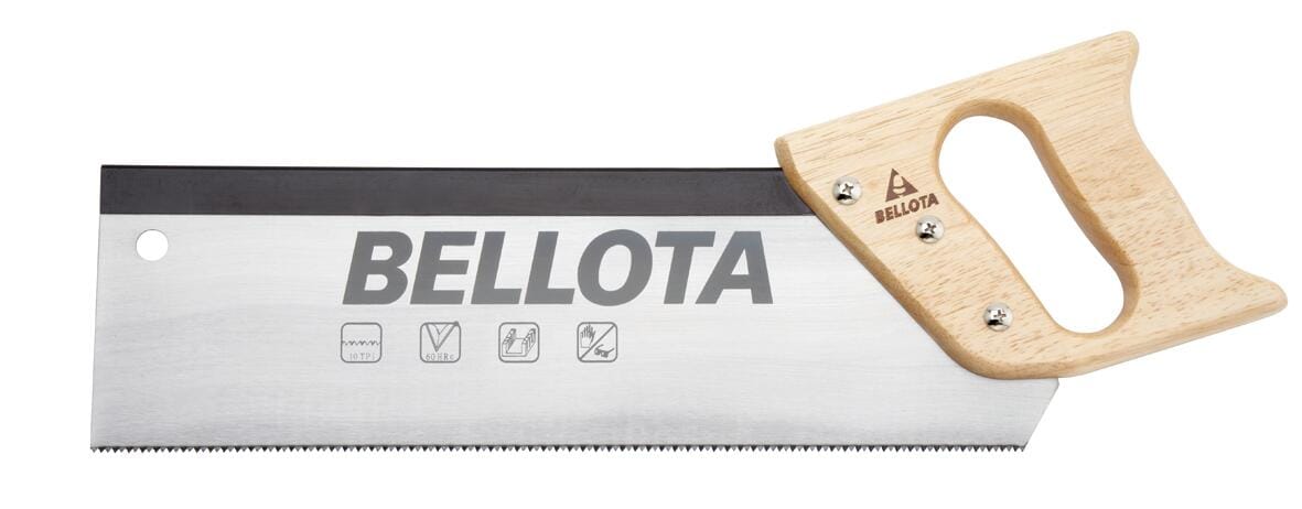 Bellota 350mm Rib Back Hand Saw – Carbon Steel Blade with Double-Bevel
