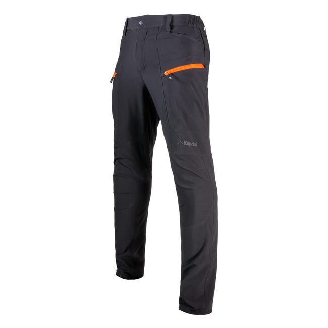 Black Elastic Multi-Pocket Work Trousers - Kapriol Tech Easy