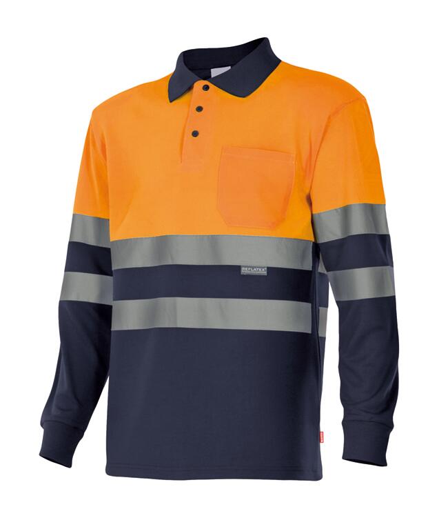 HIGH VISIBILITY LONG SLEEVE POLO SHIRT