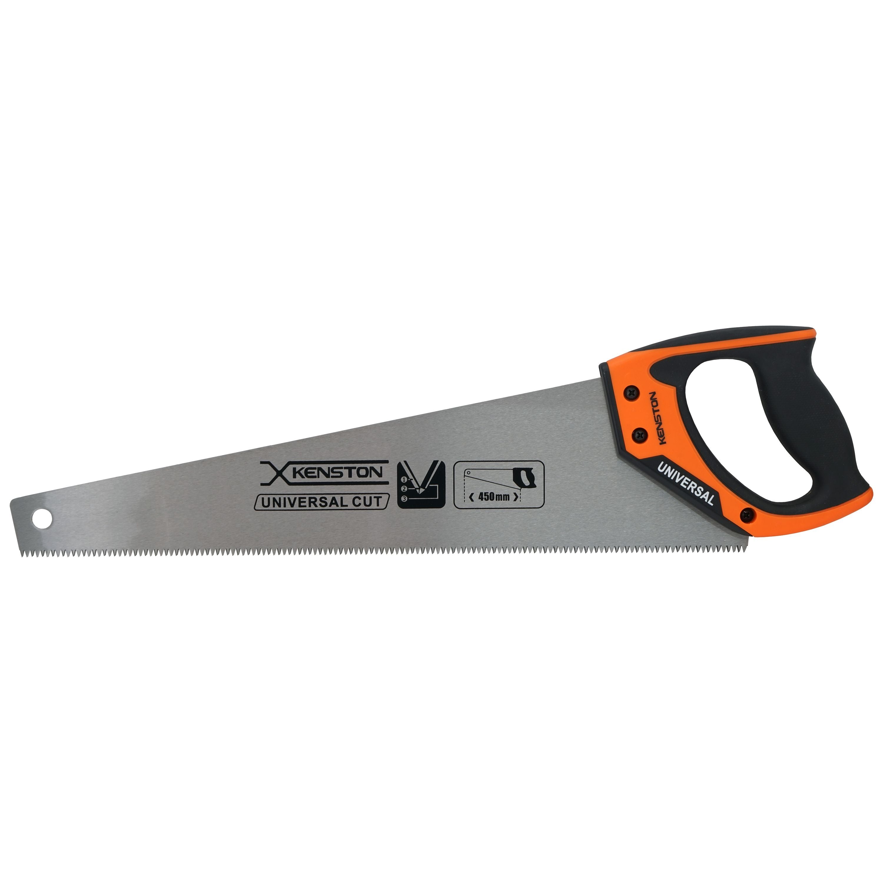 Kenston Universal Hand Saw – 450mm Hardened Blade with Triple-Bevel
