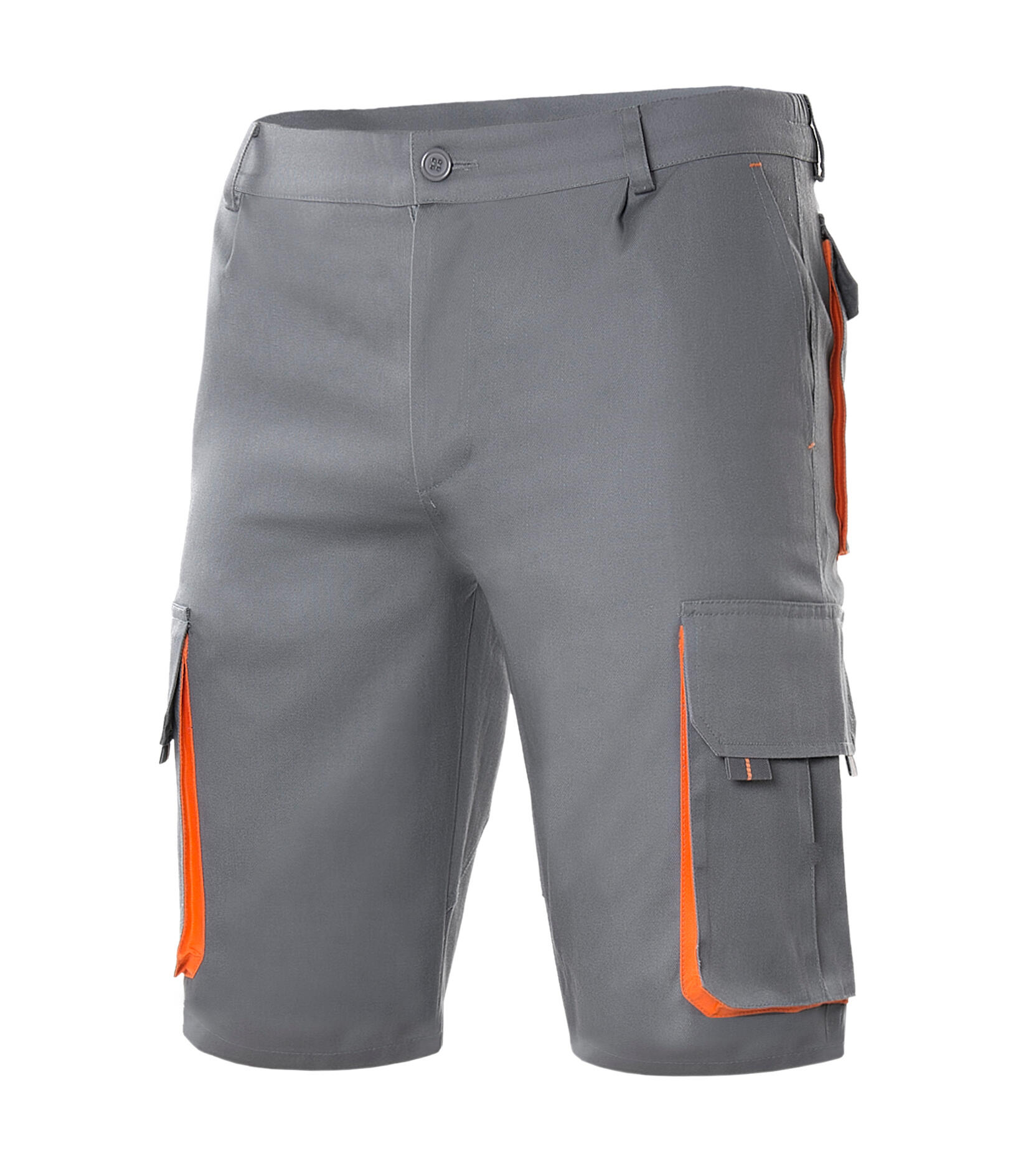 Grey Reinforced Multi-Pocket Bermuda Shorts - Velilla 103007