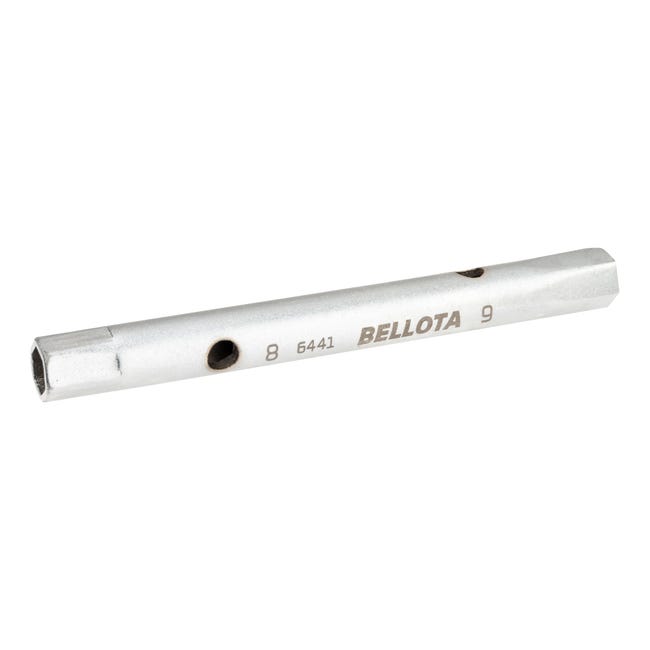 Bellota 6-Piece Hollow Tube Wrench shown with sizes 8 and 9 for plumbing and mechanical installations.