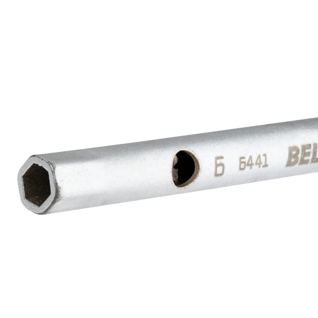 Close-up of the Bellota 6-Piece Hollow Tube Wrench, showing the hollow shaft design and chrome-vanadium steel finish.