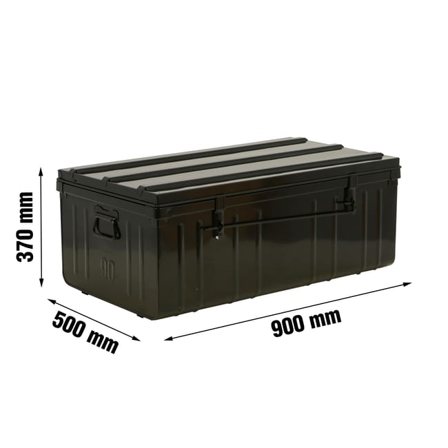 SIMON Metal Tool Chest 90 × 50 × 37 cm – Grey