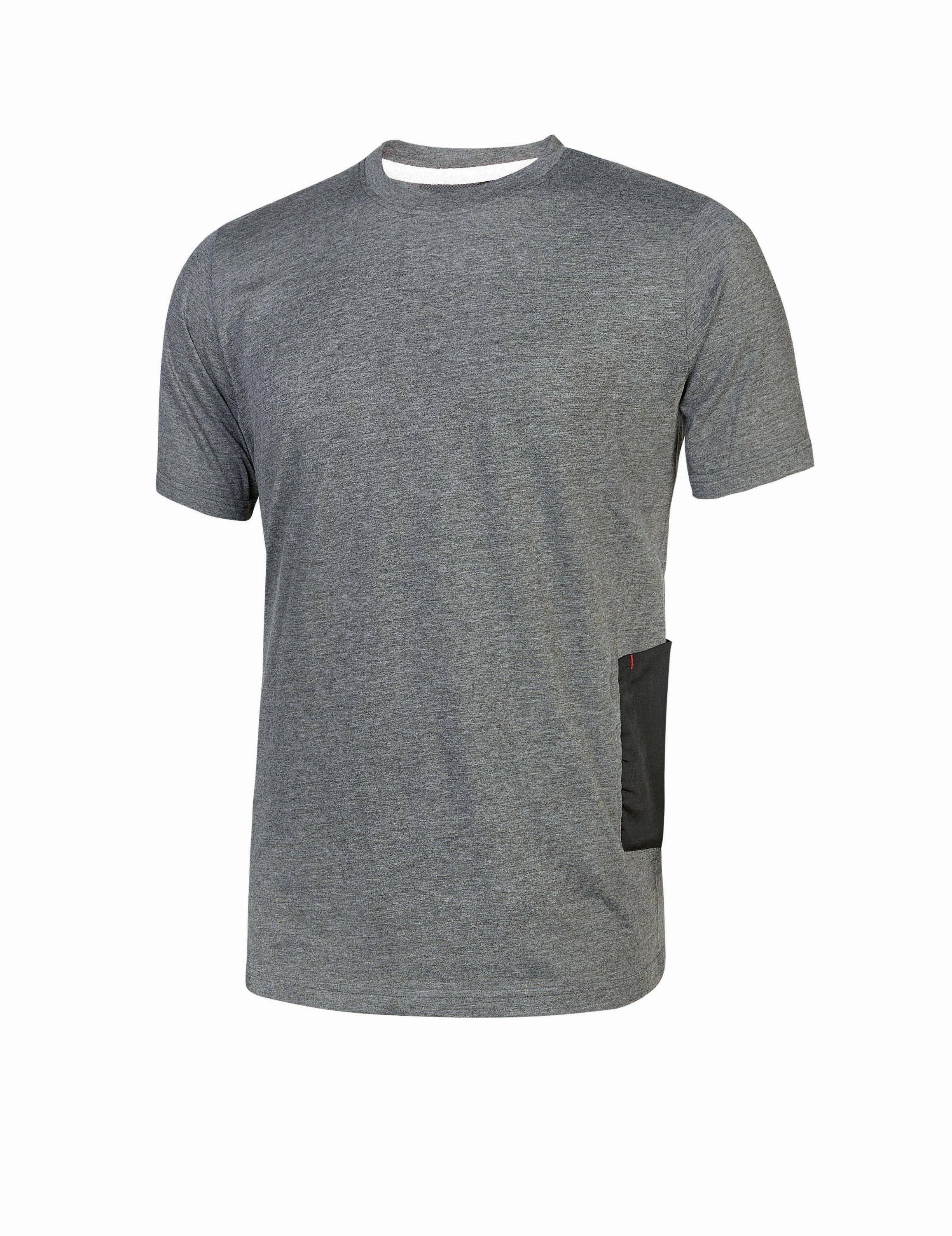 UPOWER GREY SHORT SLEEVE COTTON T-SHIRT