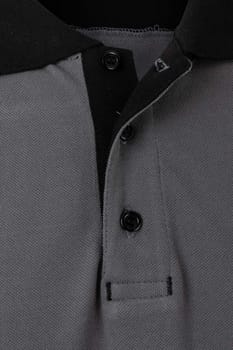 Grey short-sleeved cotton polo shirt, Velilla