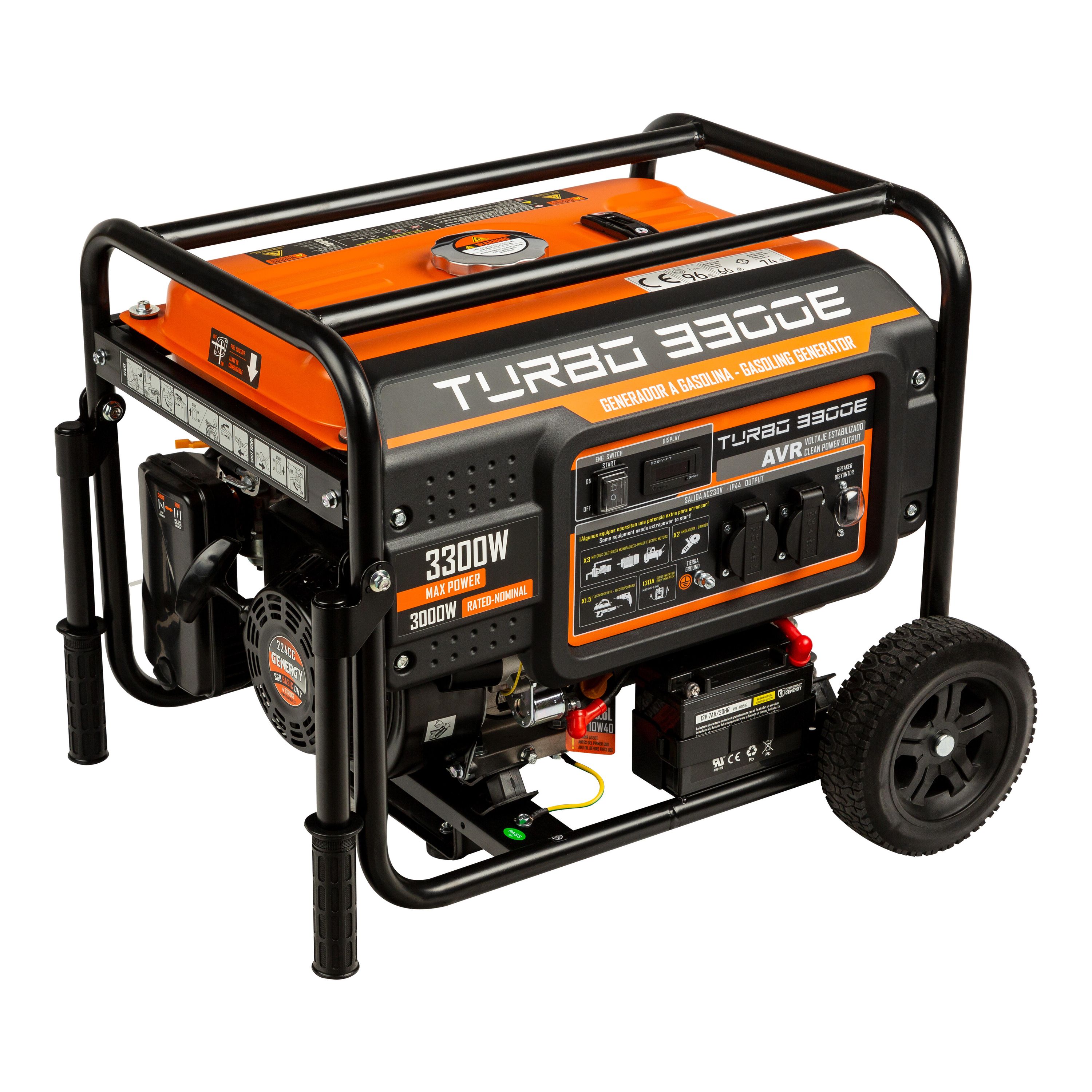 Genergy Turbo 3300E Gasoline Generator – 3300W