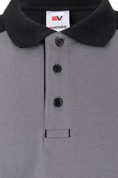 Grey short-sleeved cotton polo shirt, Velilla