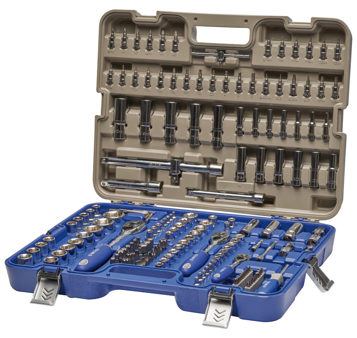 Irimo 172-Piece Mixed Socket Set with Ratchet -1/4", 3/8", and 1/2"