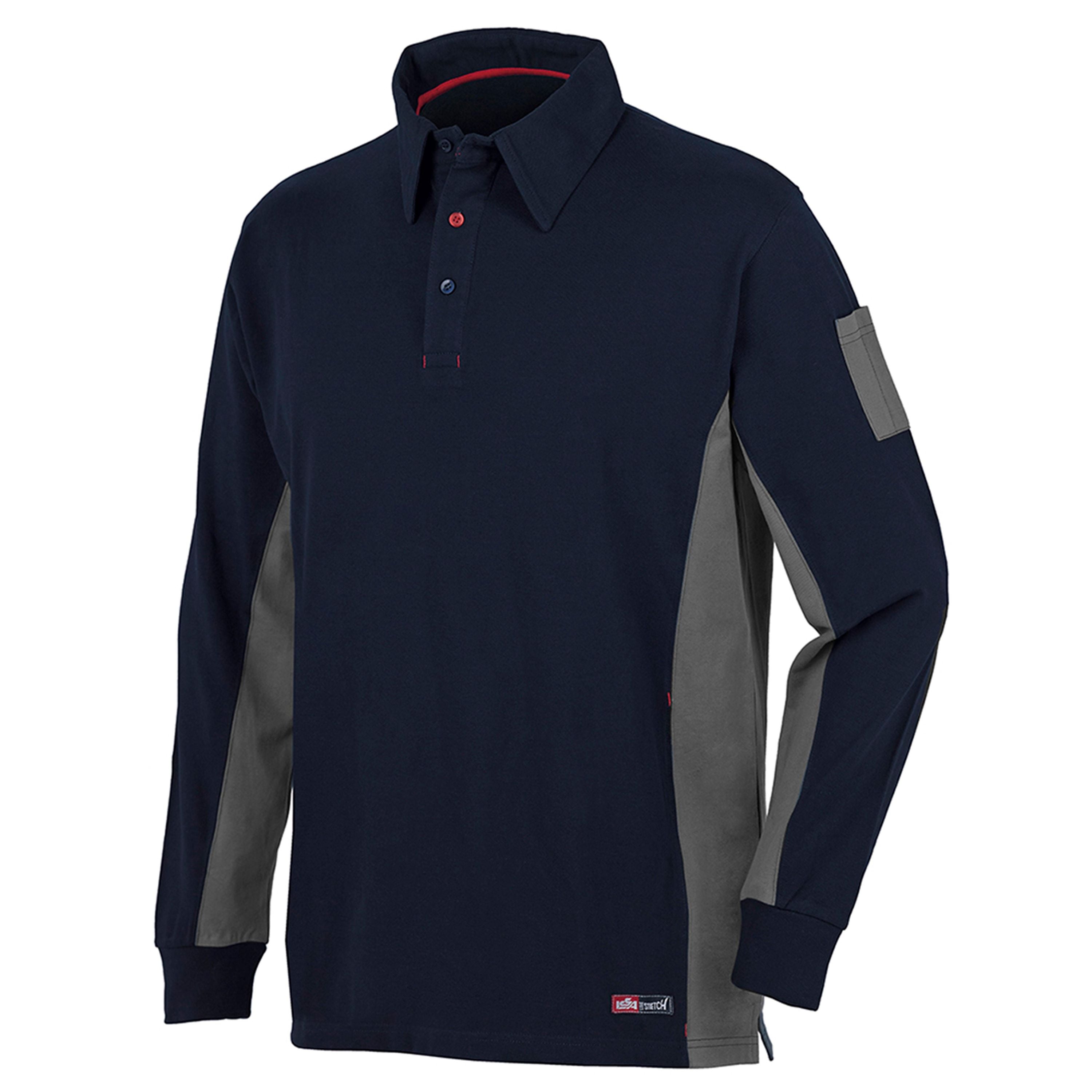 Long Sleeve Cotton Polo Shirt Soft