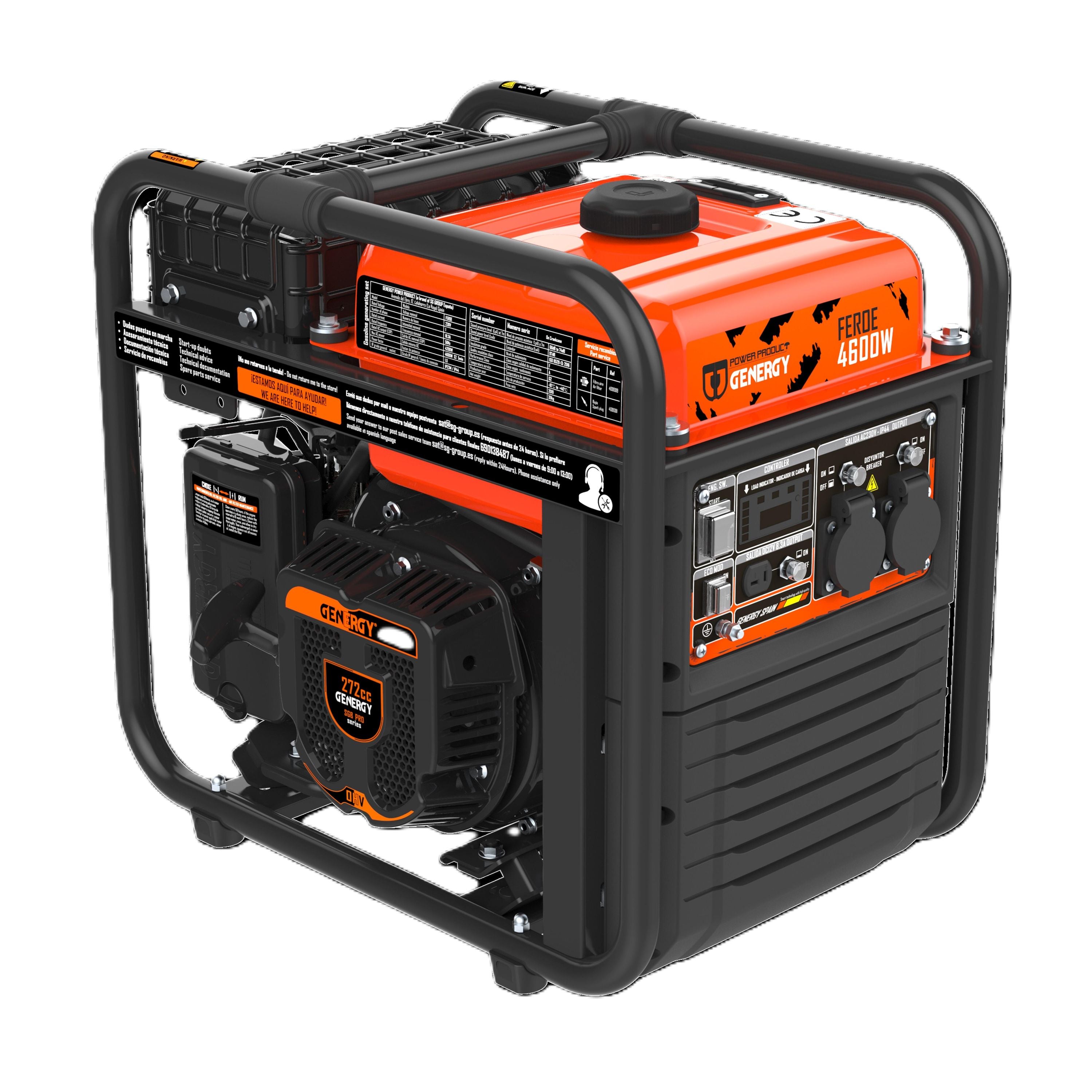 Genergy Feroe Gasoline Inverter Generator – 4600W with Electric Start