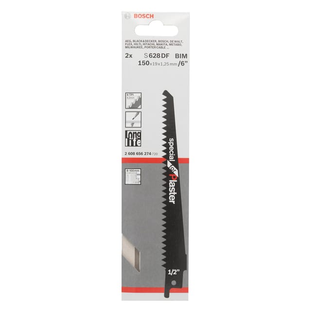 Bosch SS628DF Drywall Reciprocating Saw Blades 2-Pack