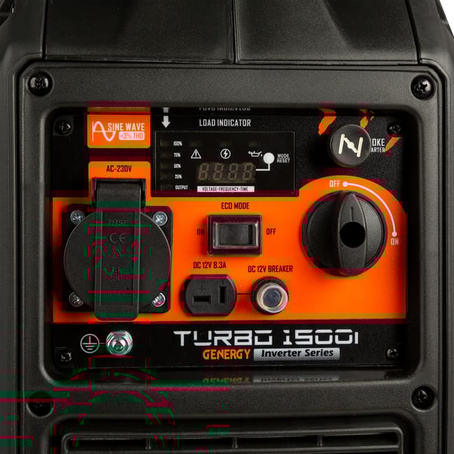 Genergy Turbo 1500i Gasoline Inverter Generator – 1600W