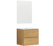 Bathroom furniture with sink and mirror