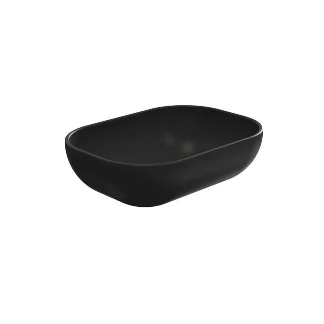 Countertop sink, oval, 46.5×34×12 cm – Matte black